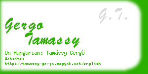gergo tamassy business card